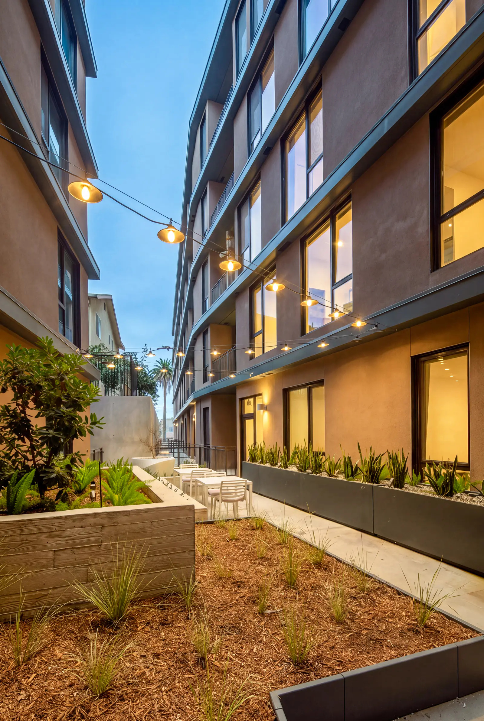 Lower Courtyard Twilight